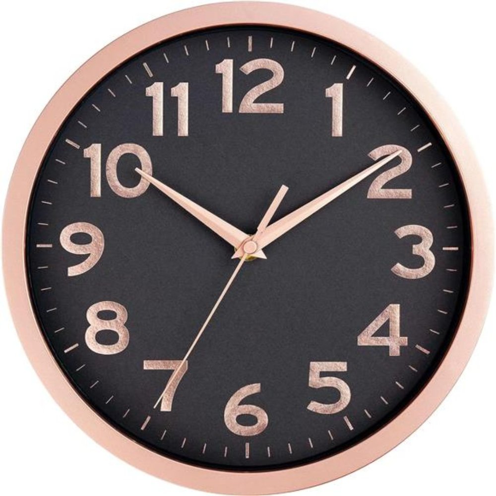 Wall Clock 10 Inch Rose Gold Modern Wall Clocks Battery Operated - Analog Small
